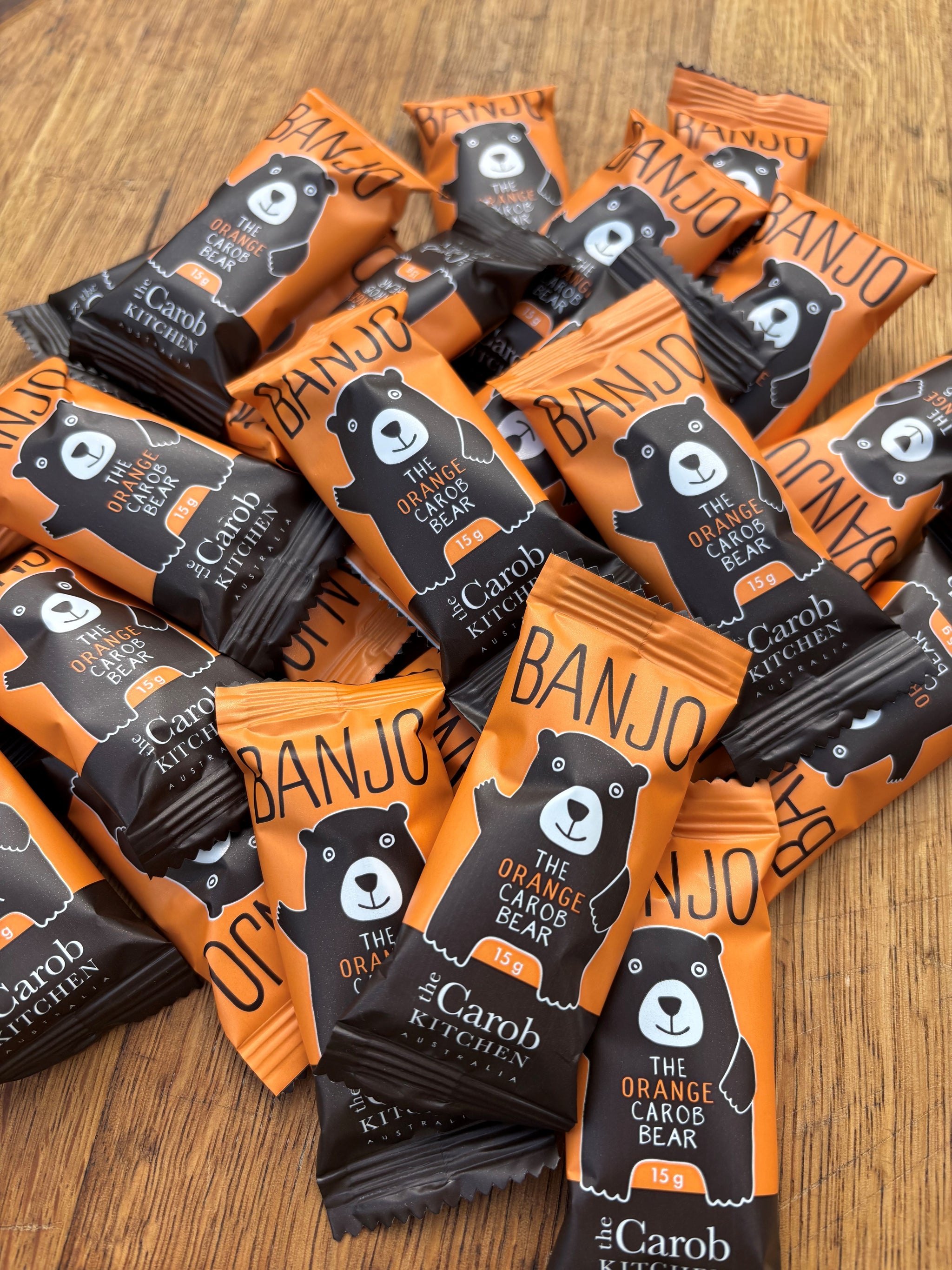 Banjo The Orange Carob Bear | 50 Bear Carton