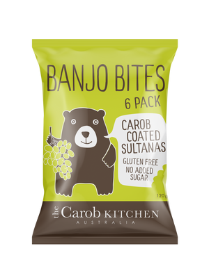 Banjo Bites Carob Coated Sultanas 6 Pack