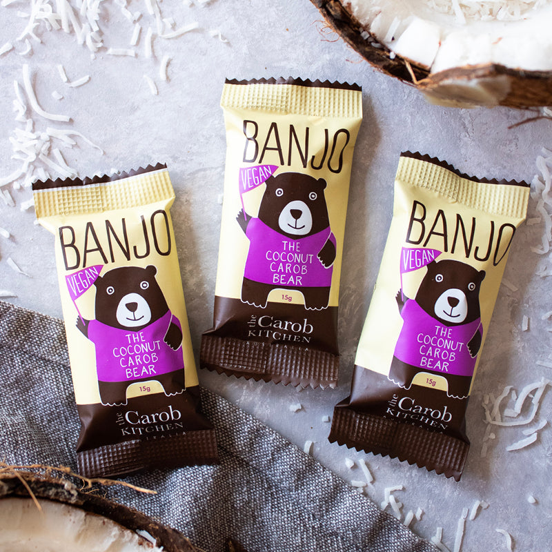 Banjo The Vegan Coconut Carob Bear | 50 Bear Carton