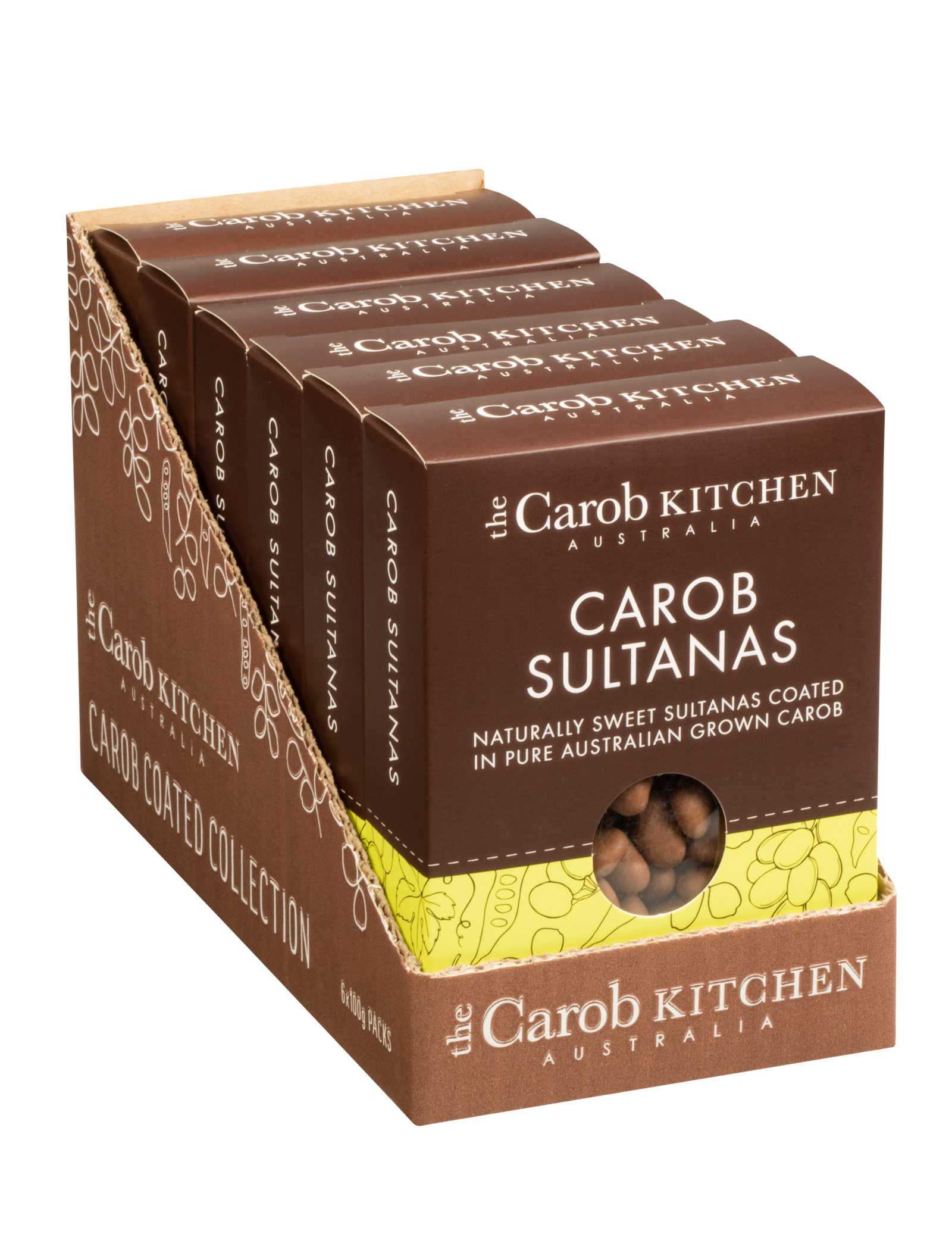Carob Coated Sultanas 100g x 6